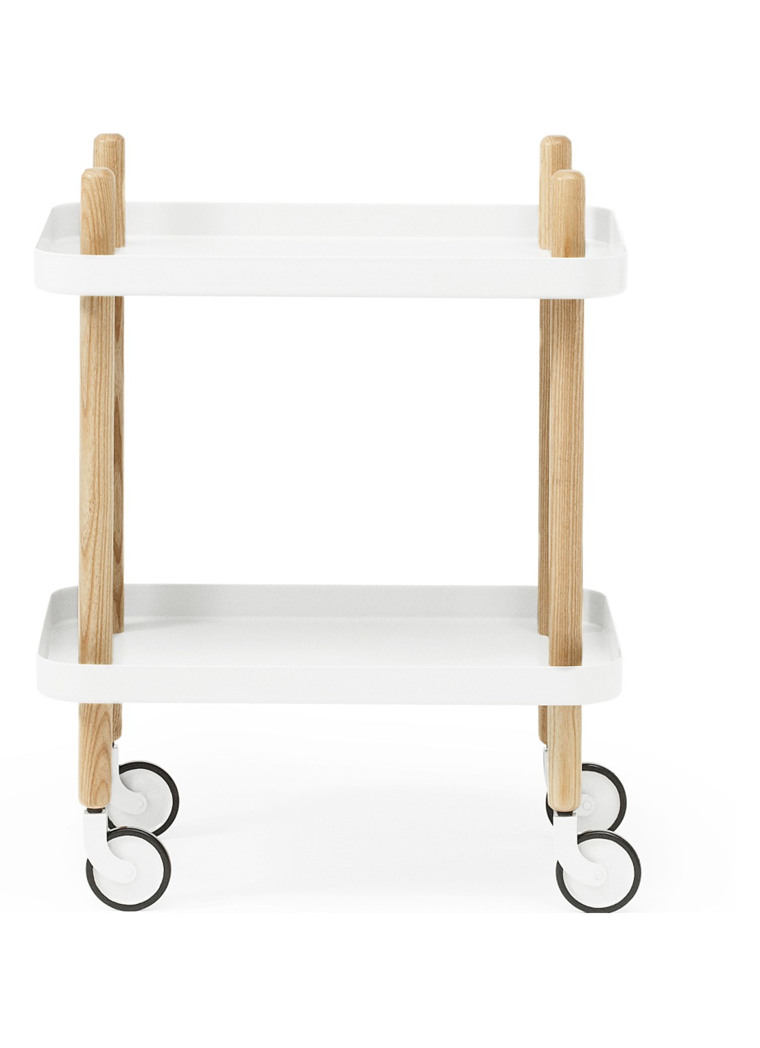 Normann Copenhagen Block trolley wit 50 x 35 cm - voorkant wit