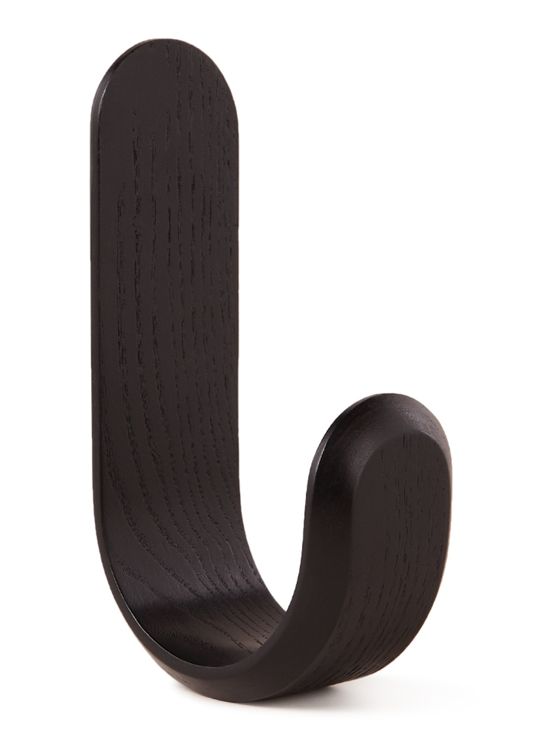 Normann Copenhagen Curve Hook wandhaak 18 cm - voorkant zwart