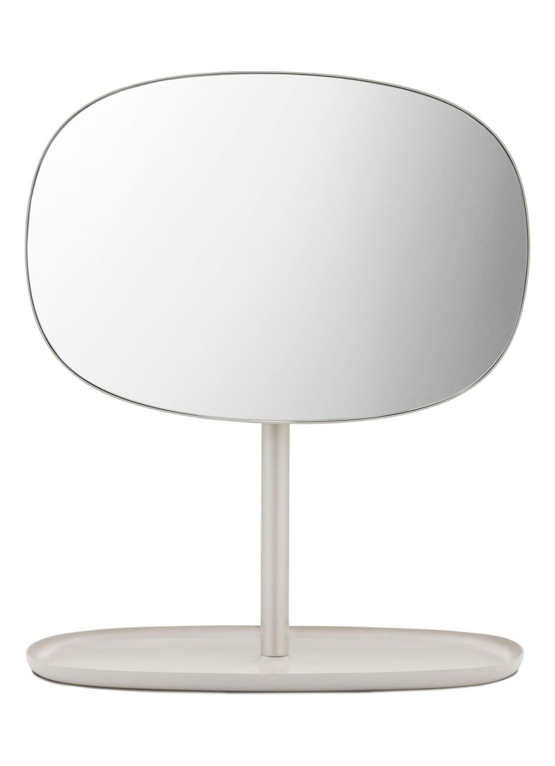 Normann Copenhagen Flip spiegel op voet 28 x 36 cm - voorkant donkerbeige