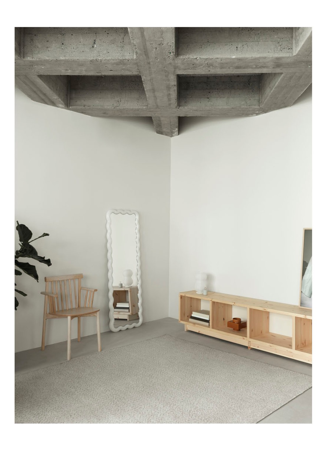 Normann Copenhagen Illu spiegel 160 x 55 cm - detail 2 wit