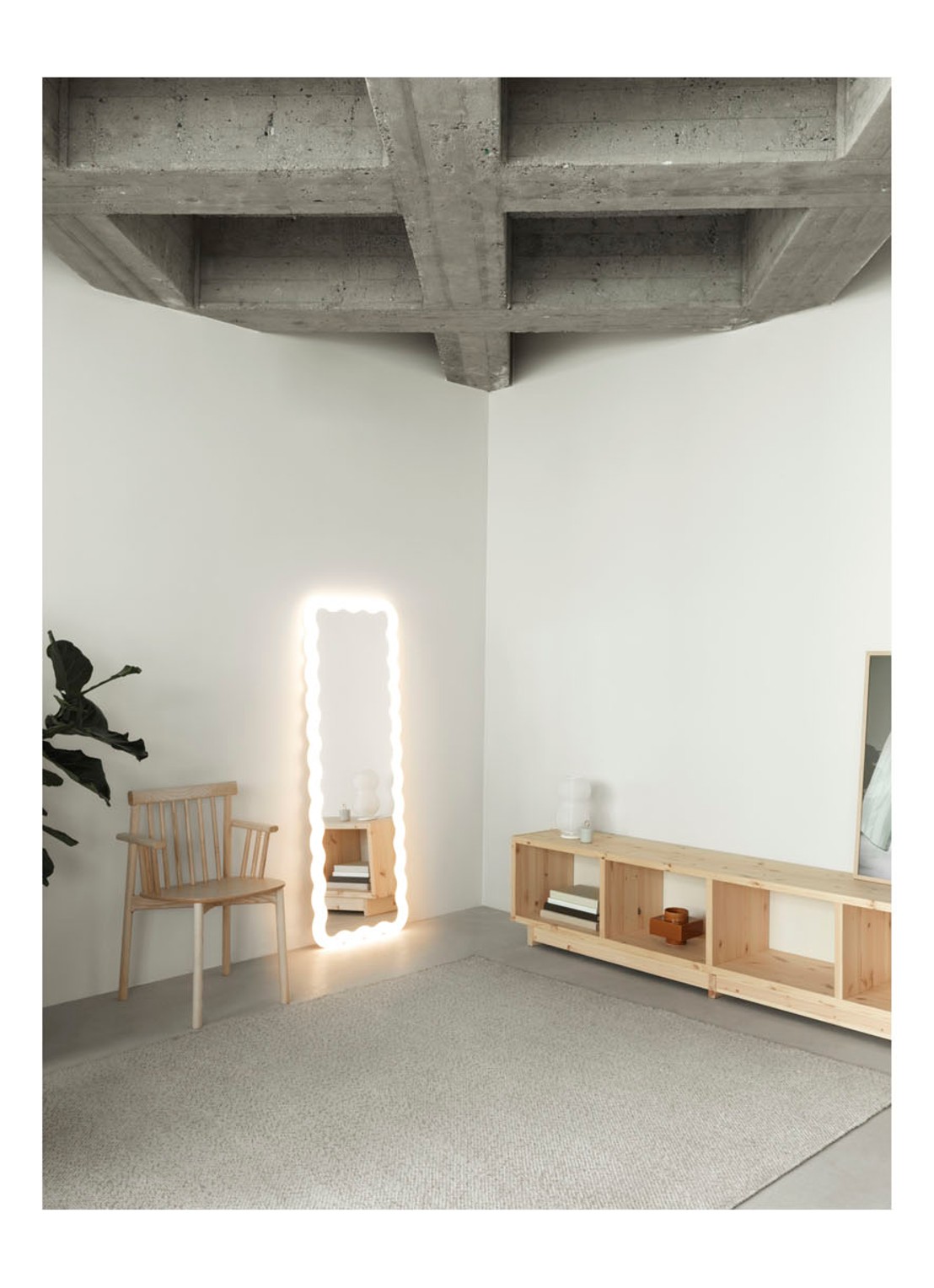 Normann Copenhagen Illu spiegel 160 x 55 cm - voorkant 4 wit
