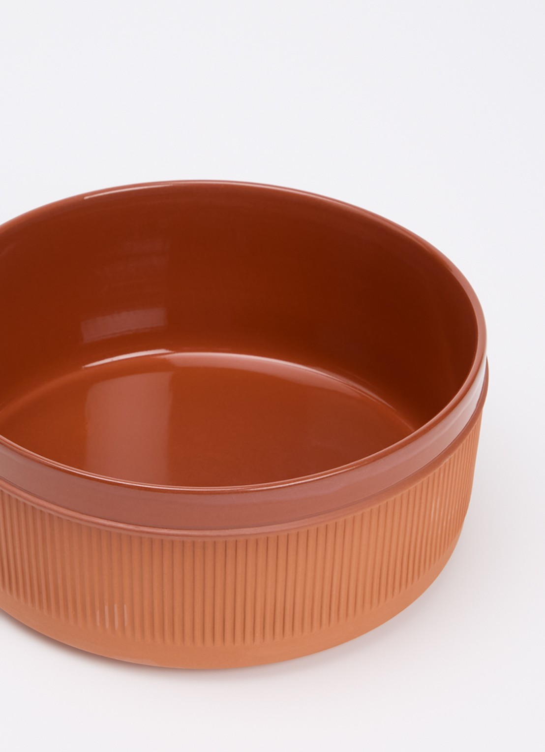 Normann Copenhagen Junto serveerschaal 24 cm - voorkant 2 oranjebruin
