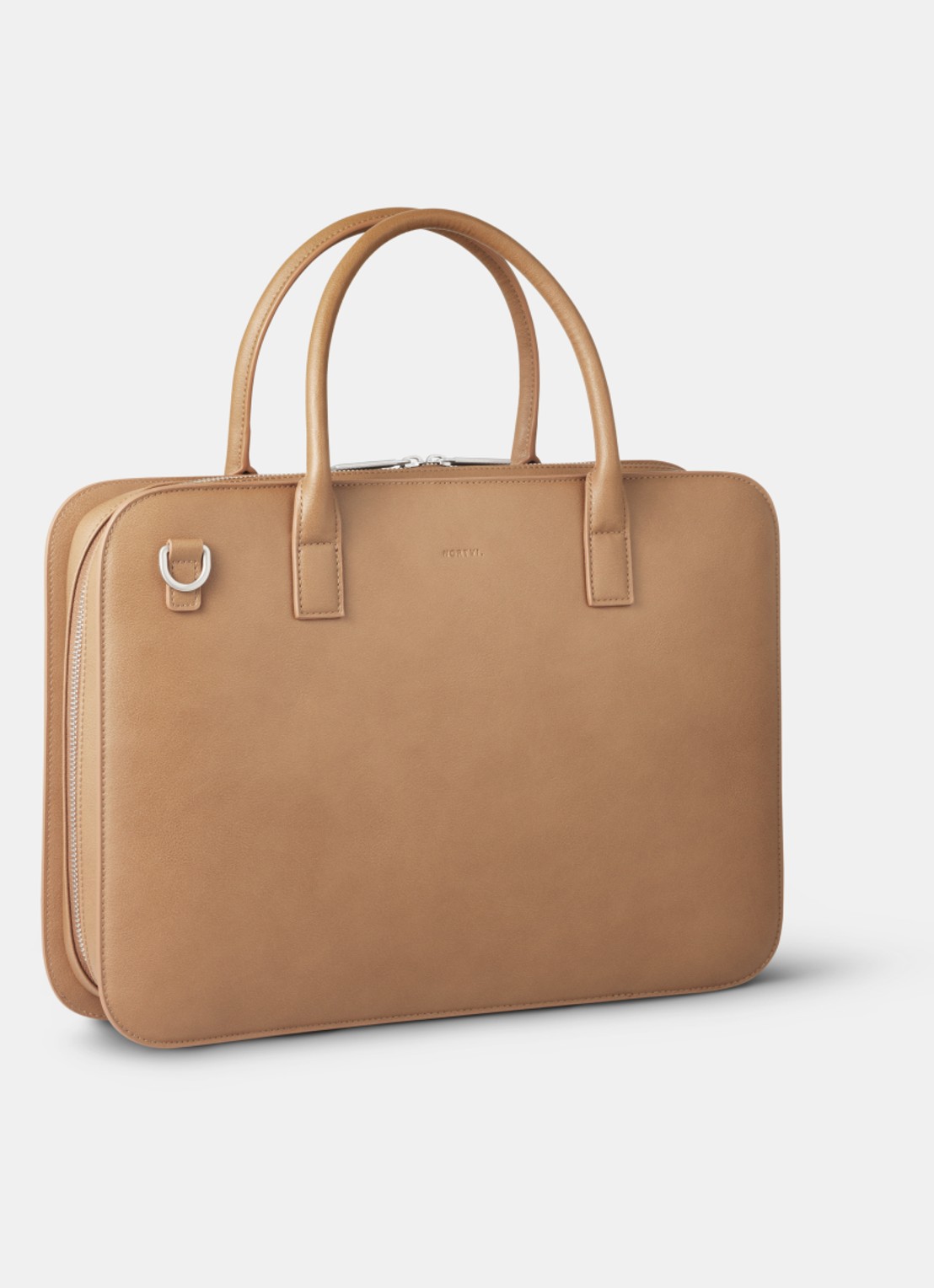 Nortvi Businesstas met 14 inch laptopvak - achterkant 5 camel