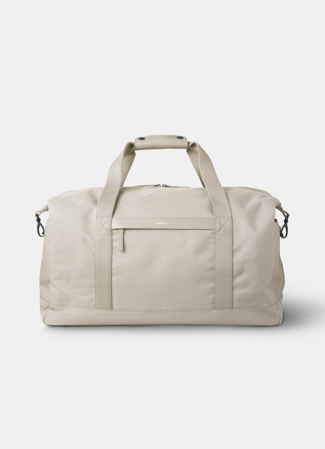 Nortvi Large weekendtas met logo - voorkant sand white / wit