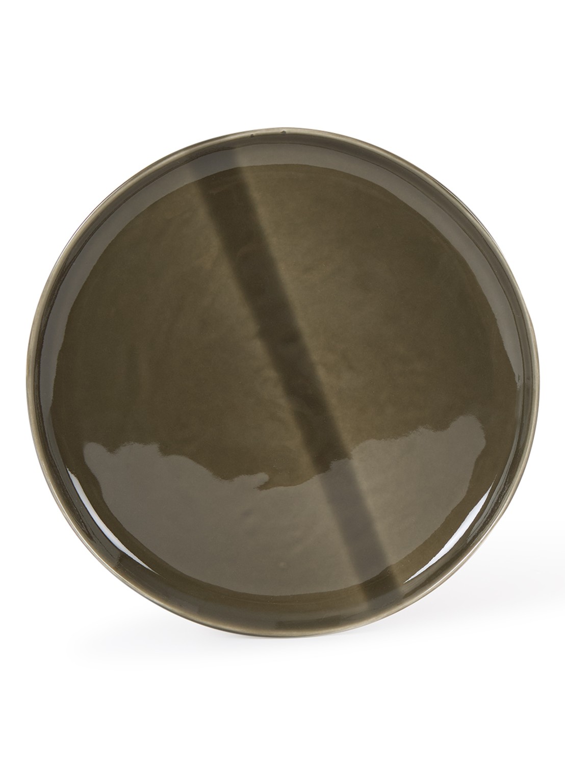 Nosse Ceramics Svelte dinerbord 22 cm - voorkant 4 donkergroen