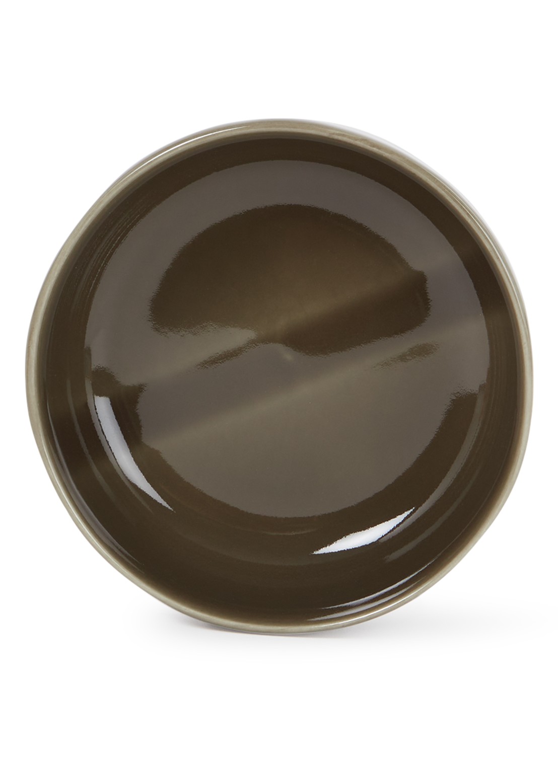 Nosse Ceramics Svelte kom 15 cm - voorkant olijfgroen