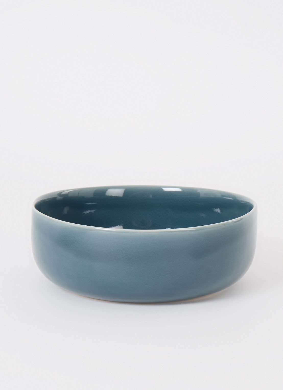 Nosse Ceramics Svelte serveerschaal 23 cm - voorkant 2 petrol