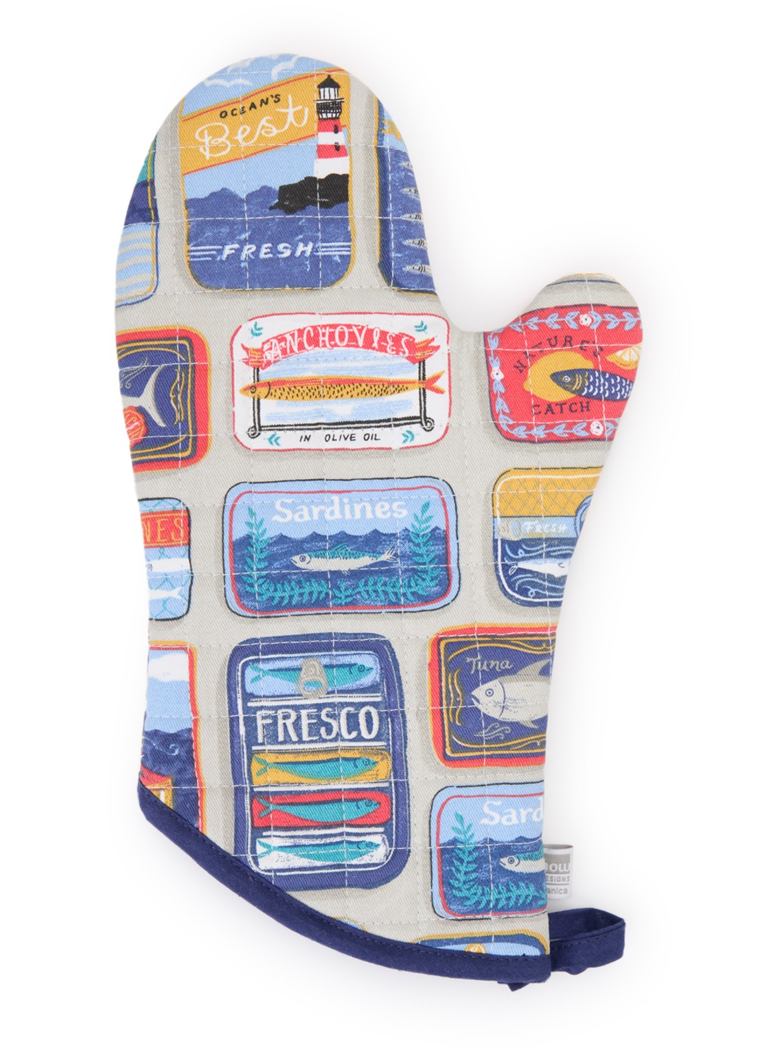 Now Designs Del Mar ovenwant - voorkant blauw