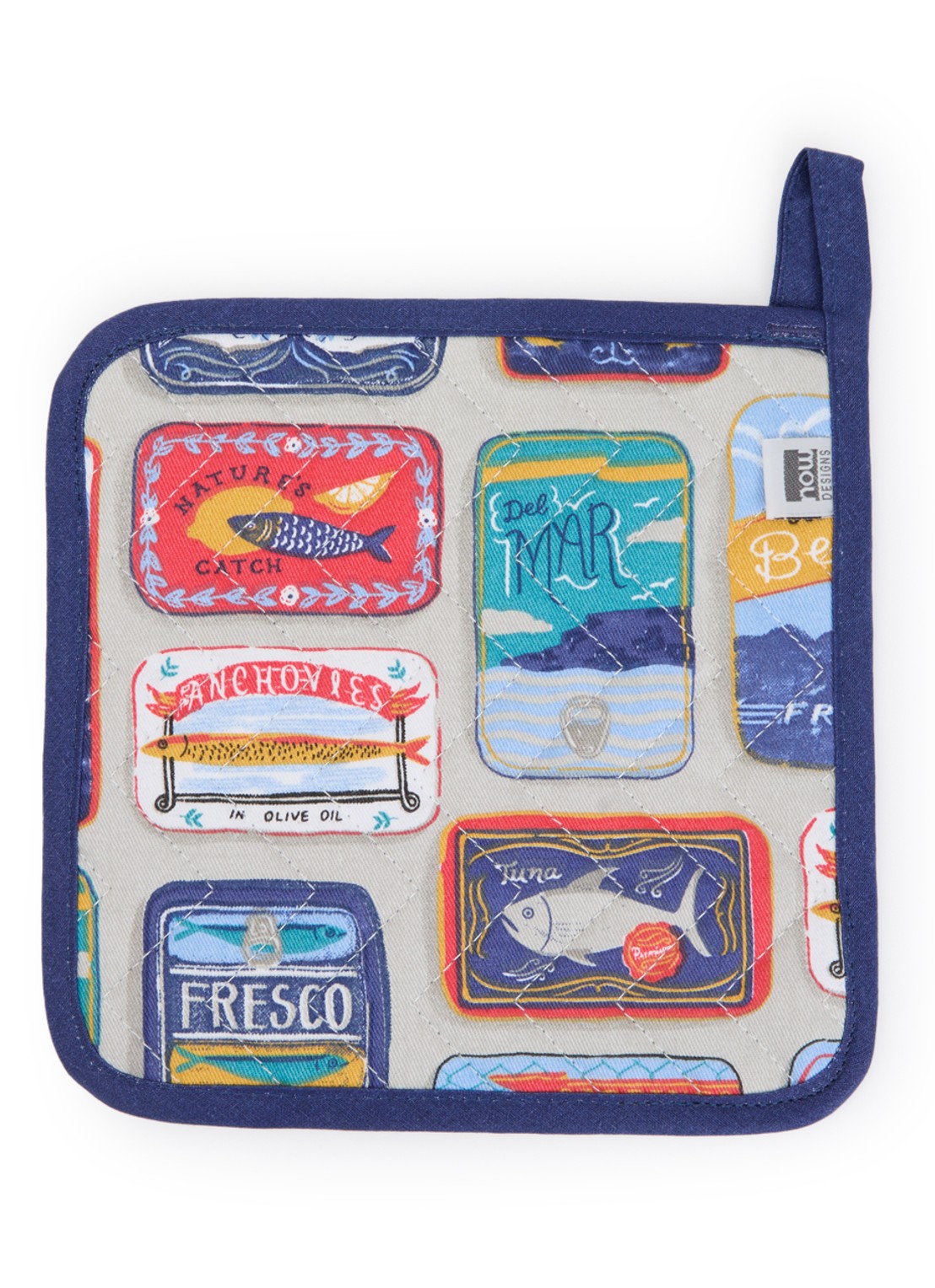 Now Designs Del Mar pannenlap - voorkant blauw