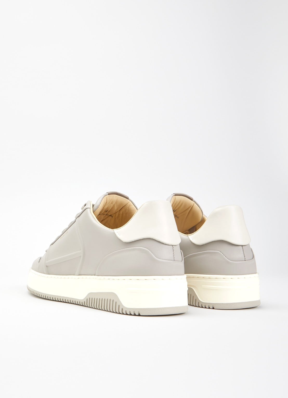 Nubikk Basket Cole sneaker van leer - achterkant lichtgrijs