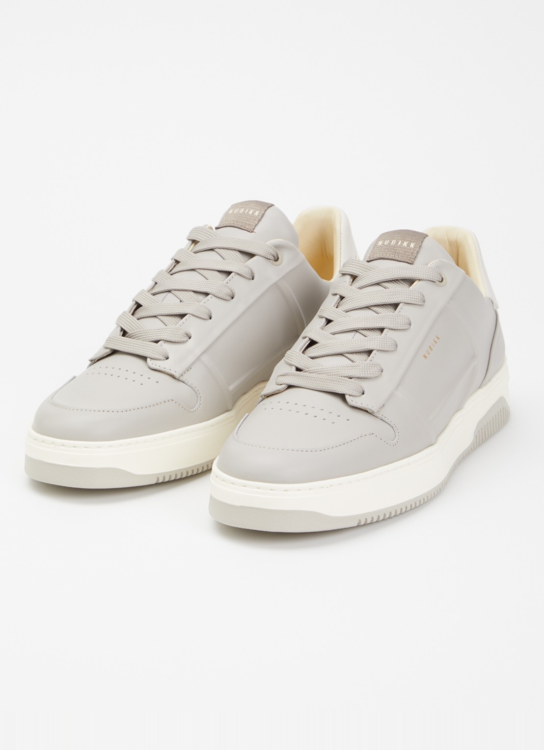 Nubikk Basket Cole sneaker van leer - detail 3 lichtgrijs