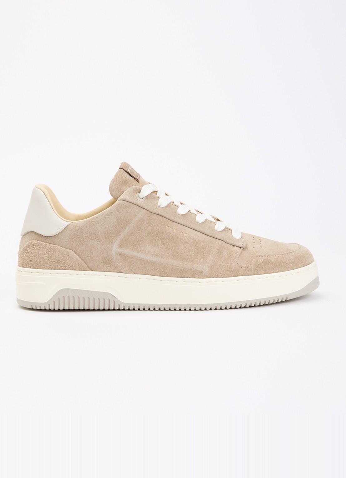 Nubikk Basket Cole sneaker van suède - voorkant beige