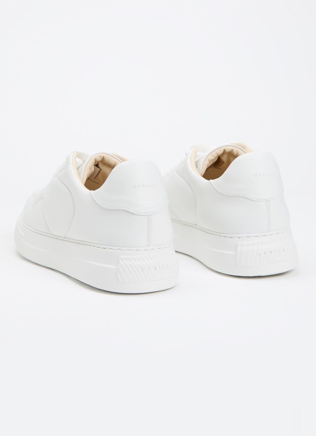 Nubikk Caldera Rush sneaker van kalfsleer met logo - achterkant wit