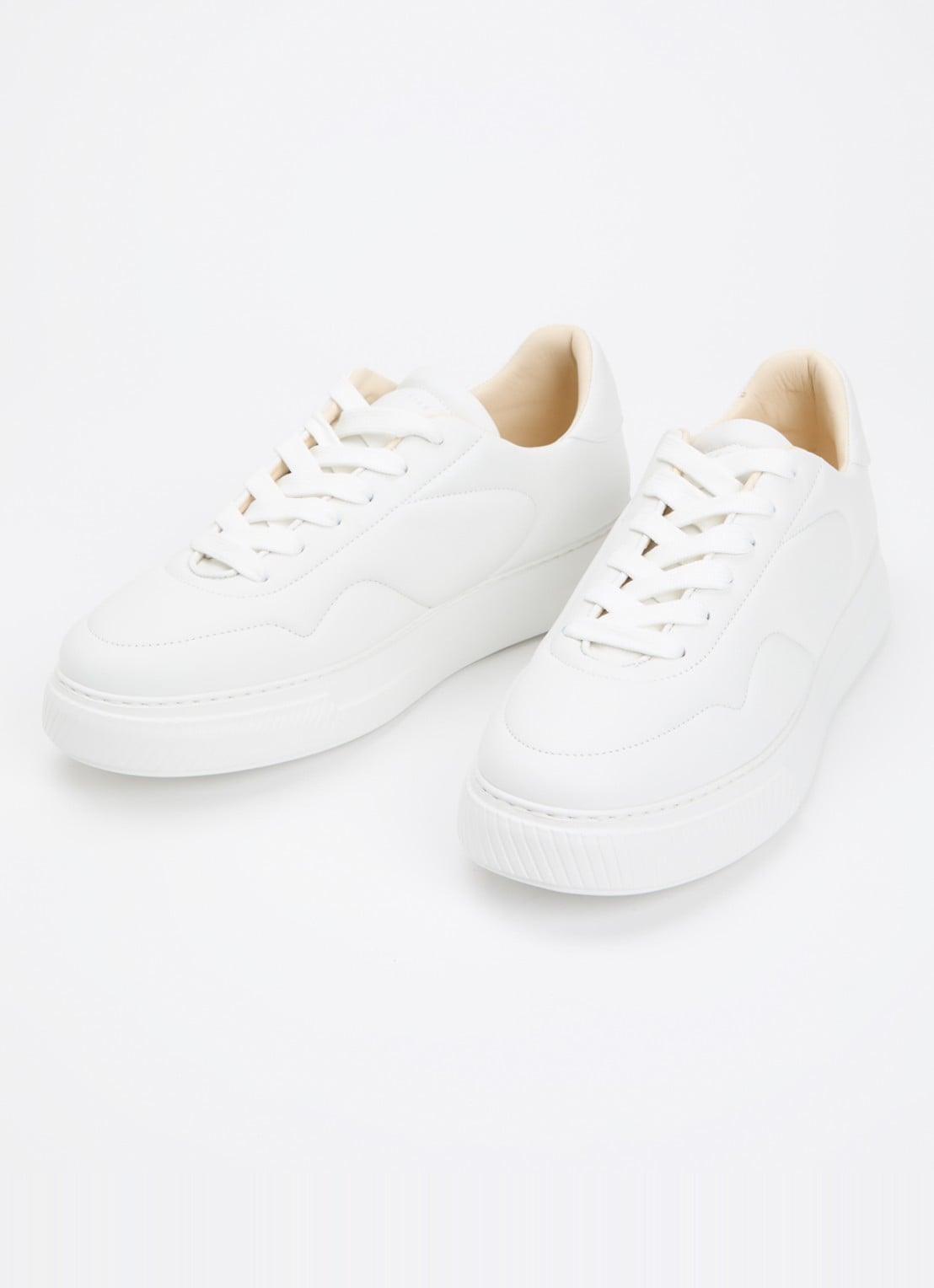 Nubikk Caldera Rush sneaker van kalfsleer met logo - detail 4 wit
