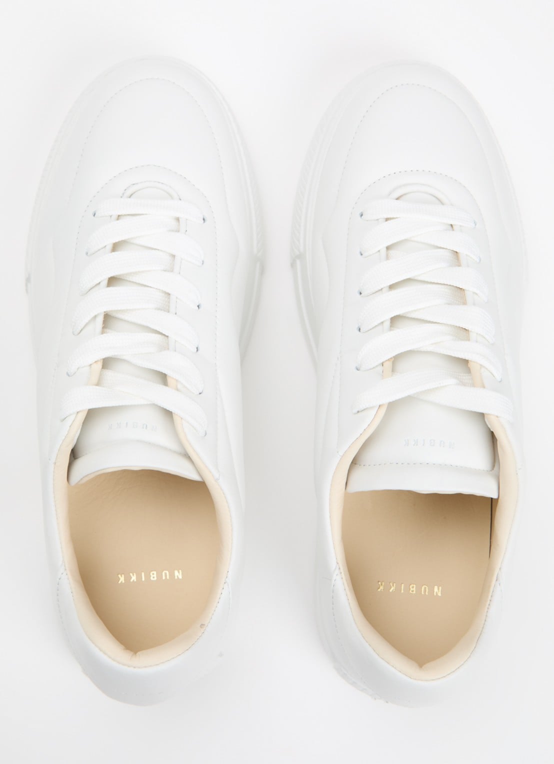 Nubikk Caldera Rush sneaker van kalfsleer met logo - detail 5 wit