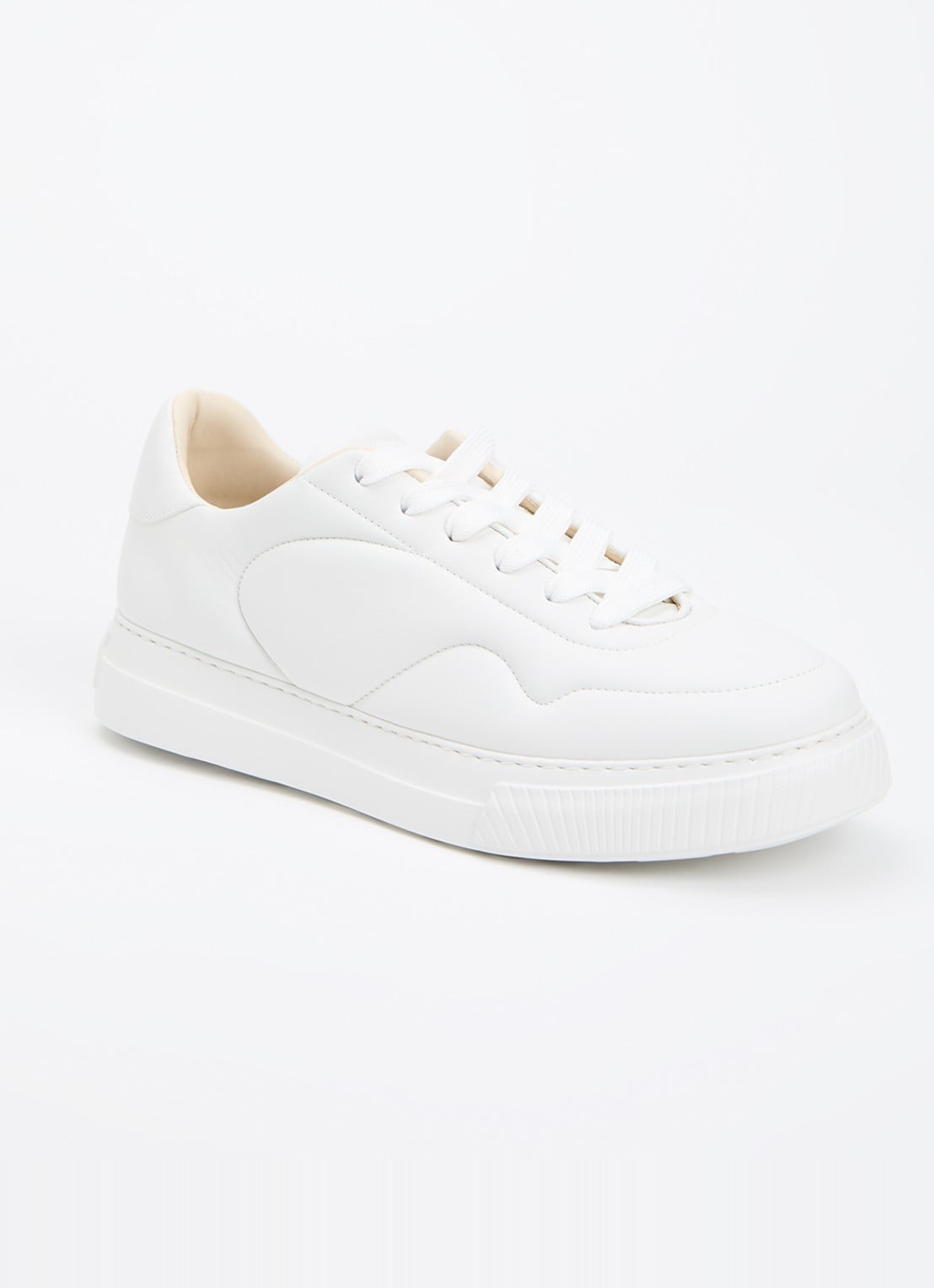 Nubikk Caldera Rush sneaker van kalfsleer met logo - voorkant 2 wit