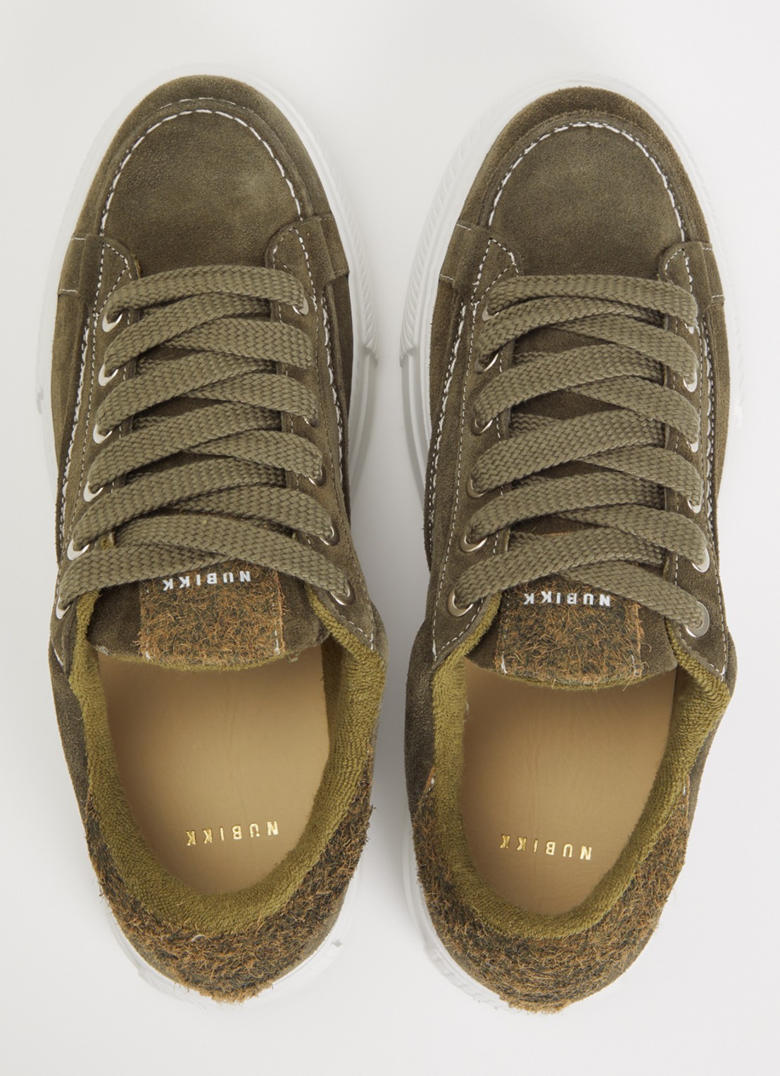 Nubikk Caldera Tora sneaker van suède - detail 3 groen