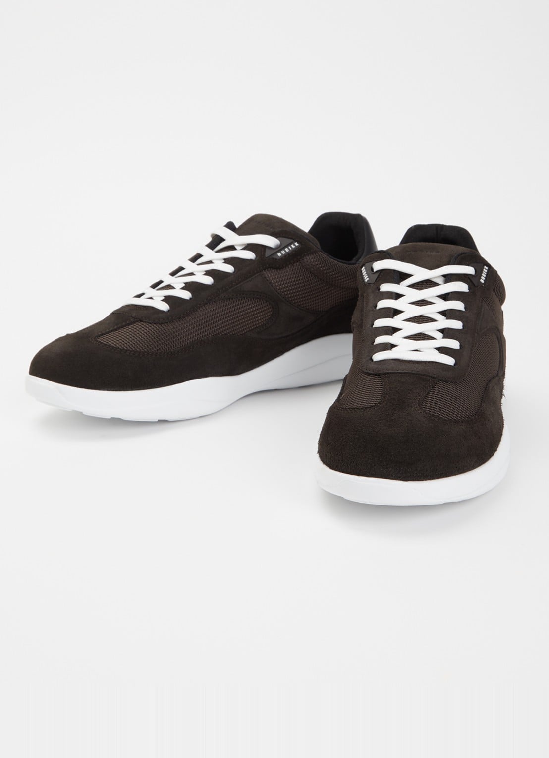 Nubikk Denzel Dane sneaker van mesh met suède details - detail 2 donkerbruin