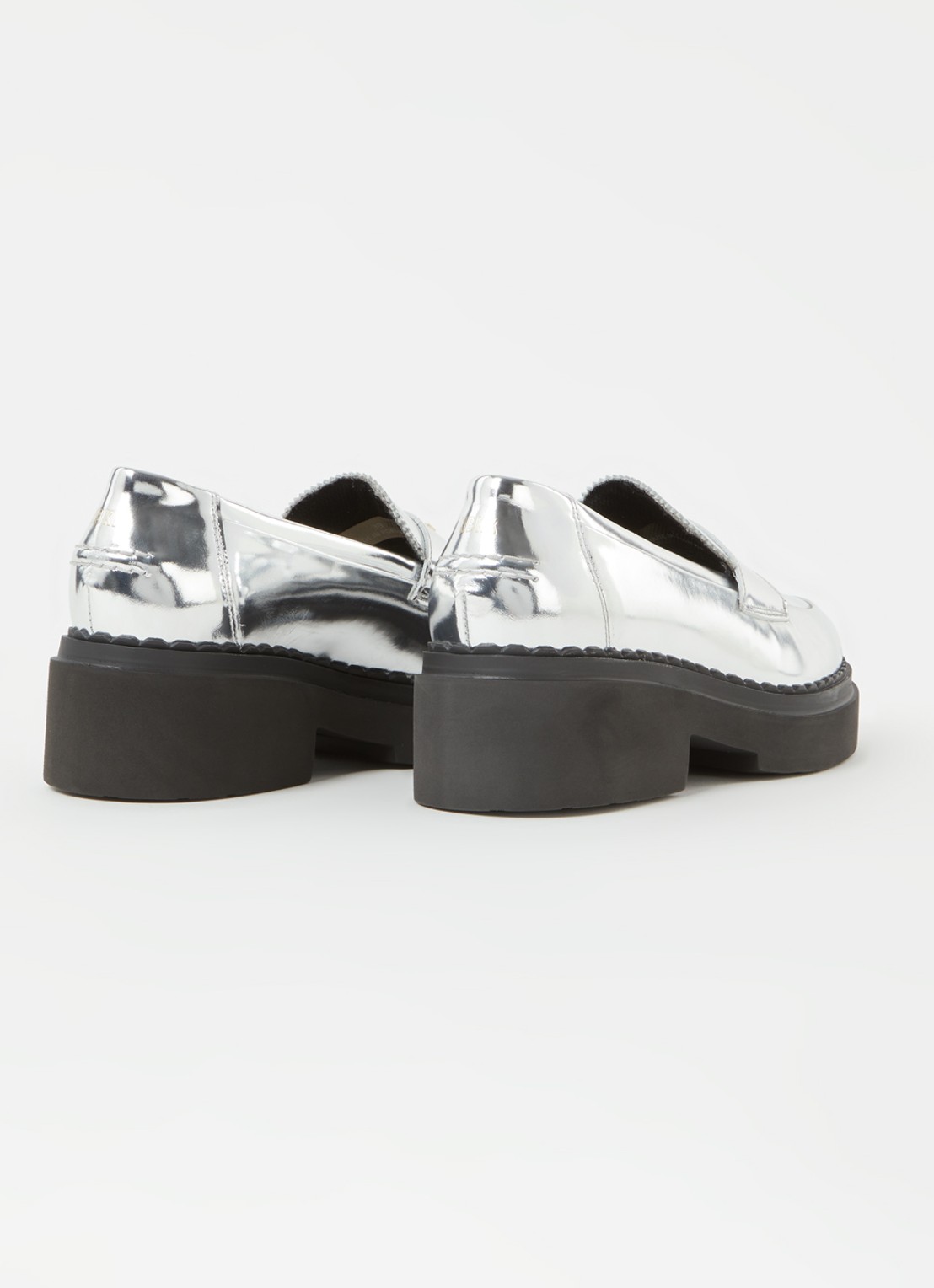 Nubikk Frankie loafers van leer met metallic finish - detail 3 zilver
