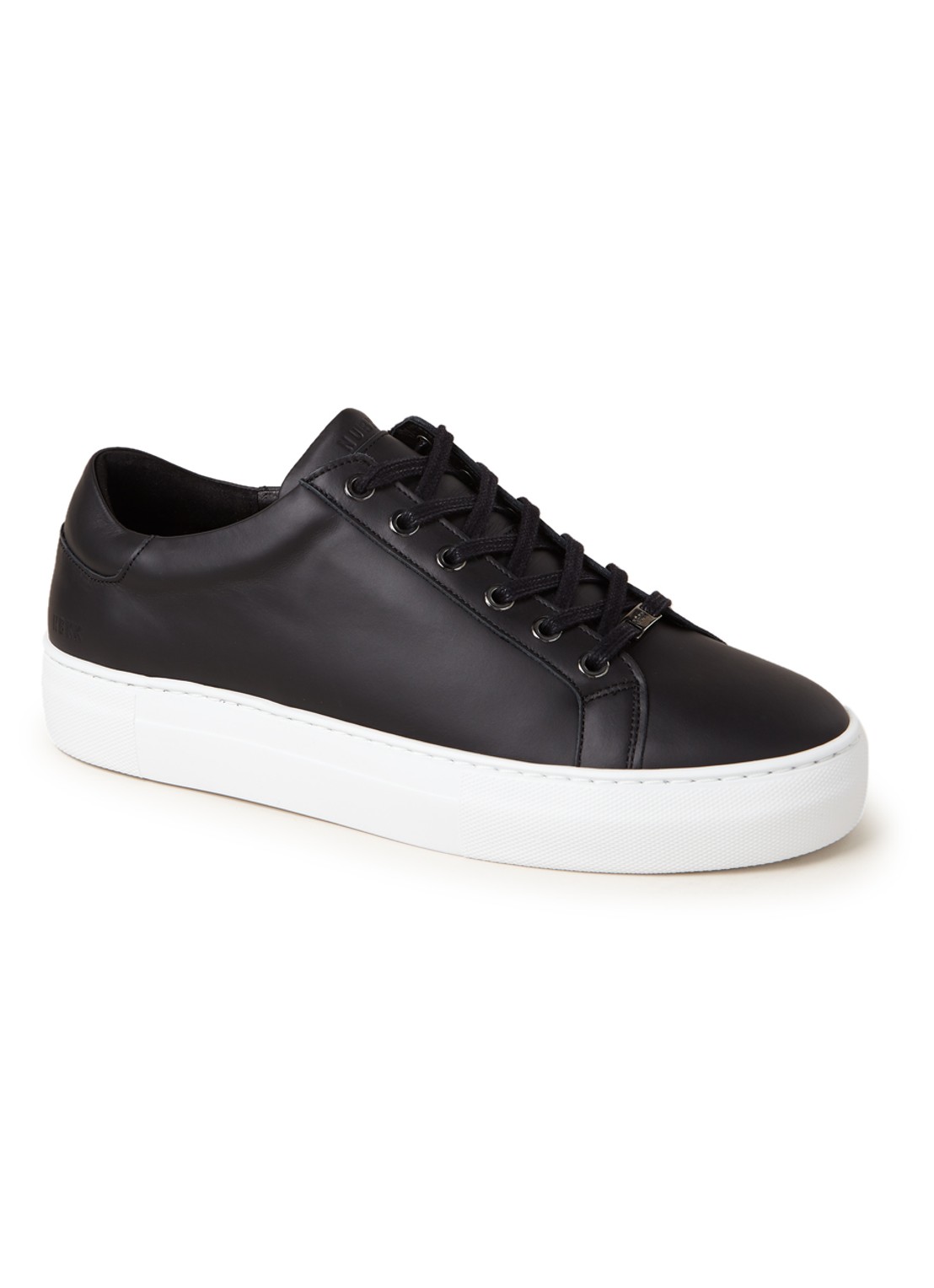 Nubikk Jagger Pure sneaker van leer - voorkant 4 zwart