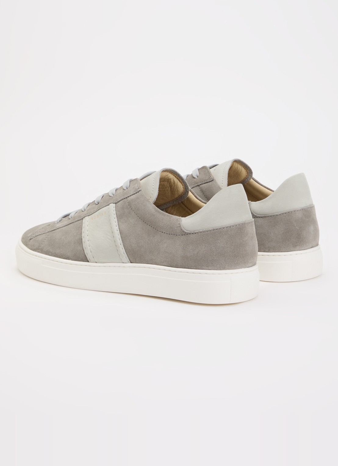 Nubikk Jase Morris sneaker van suède - achterkant 5 lichtgrijs