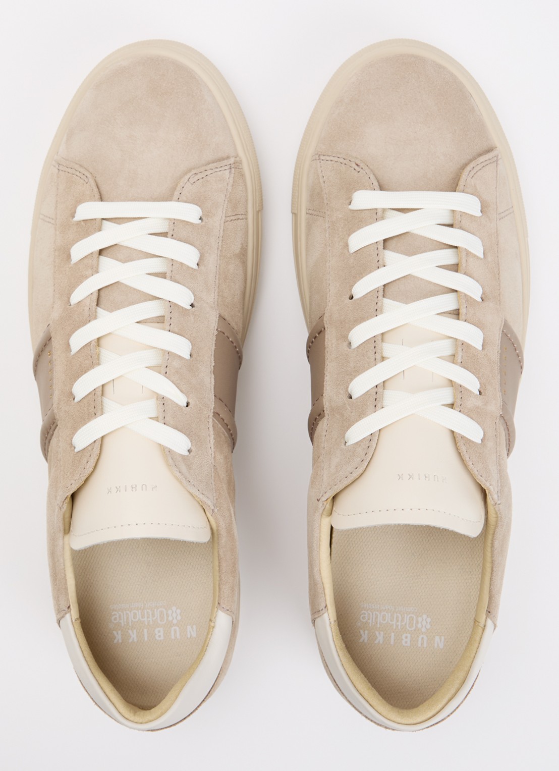 Nubikk Jase Morris sneaker van suède - detail 3 beige