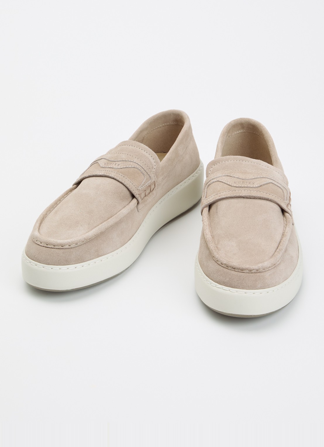 Nubikk Jiro Gatsby loafer van suède - detail 2 beige