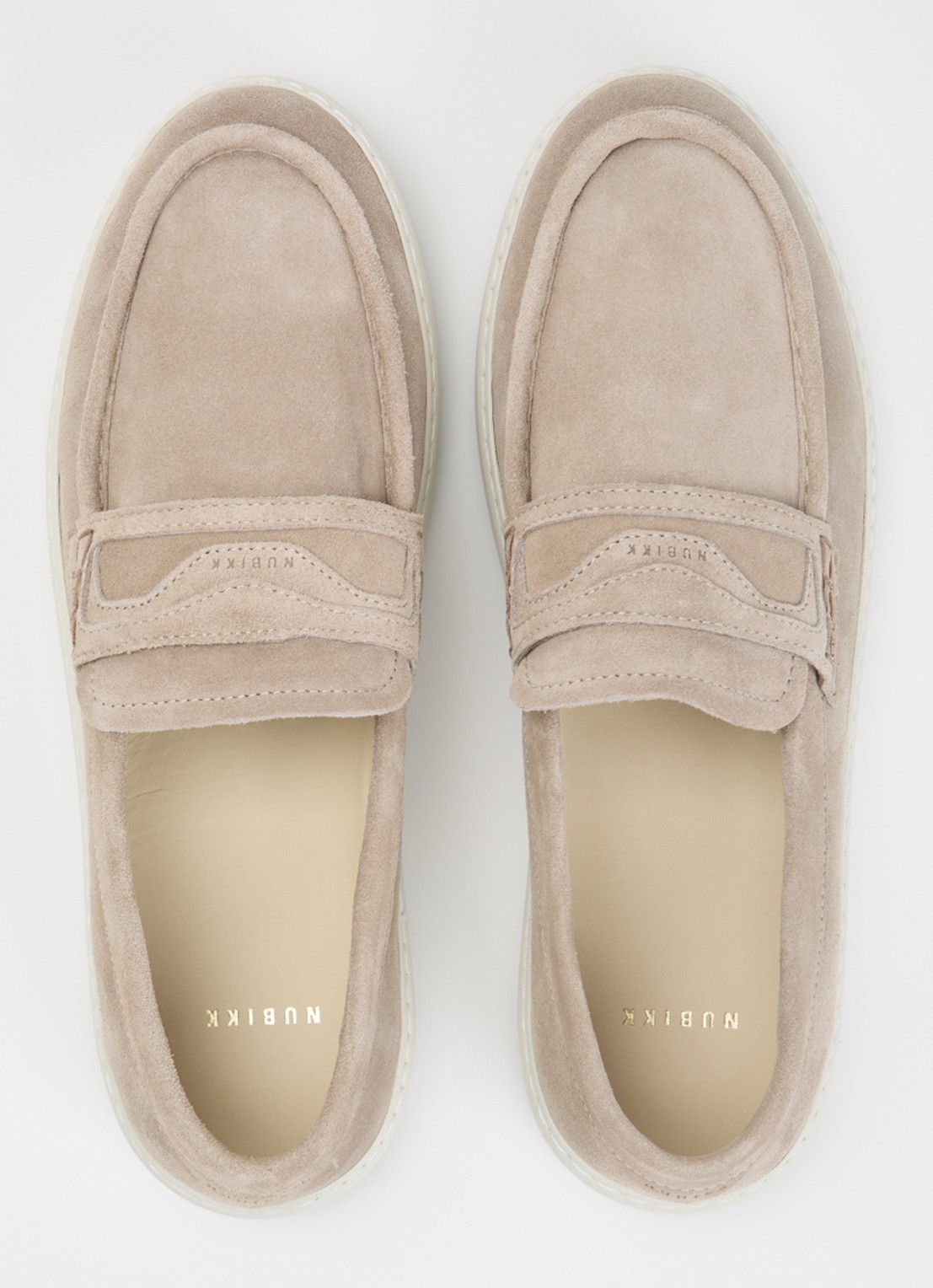 Nubikk Jiro Gatsby loafer van suède - detail 3 beige