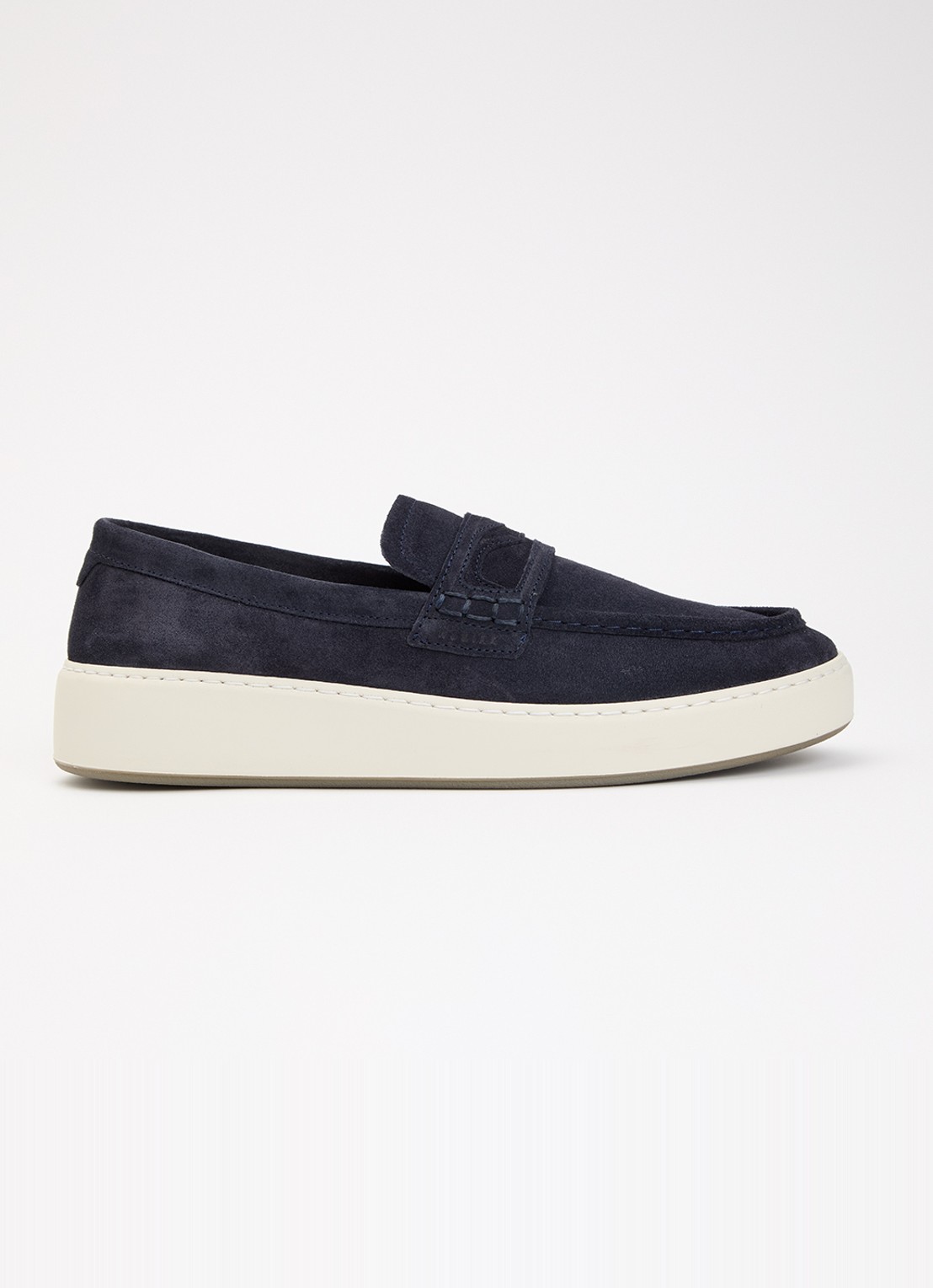 Nubikk Jiro Gatsby loafer van suède - voorkant donkerblauw