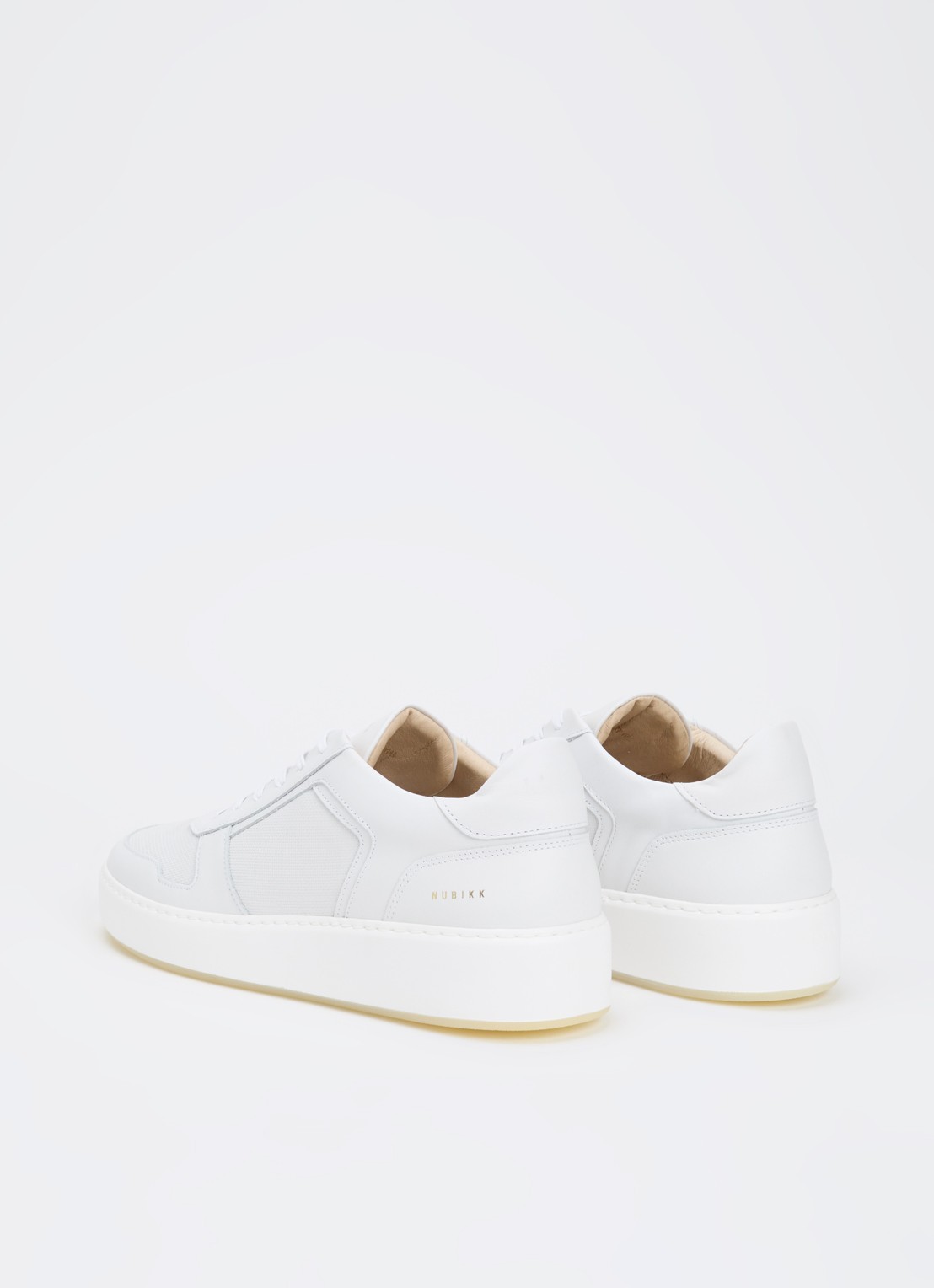 Nubikk Jiro Luca sneaker van leer - achterkant 2 wit