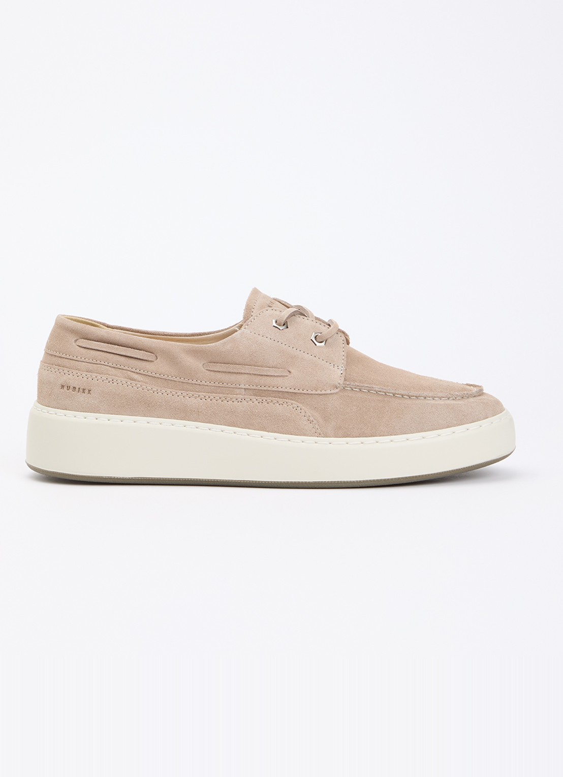 Nubikk Jiro Yacht bootschoen van suède - voorkant 4 donkerbeige