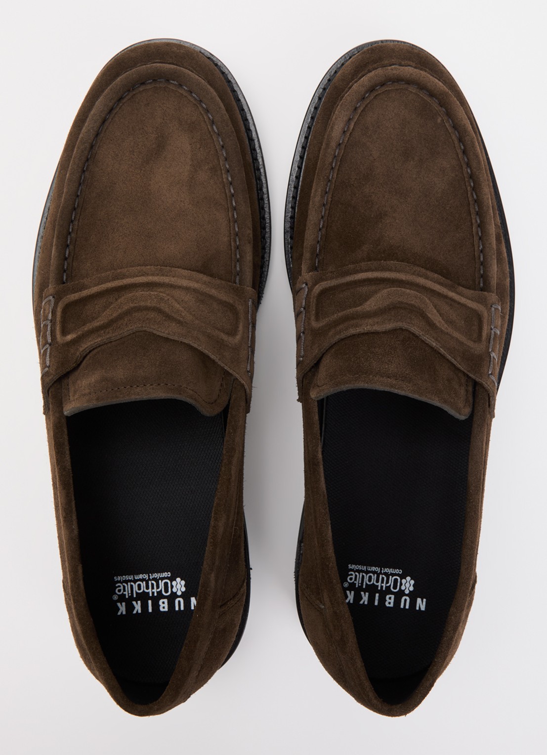 Nubikk Jones Gatsby loafer van suède - detail 2 donkerbruin