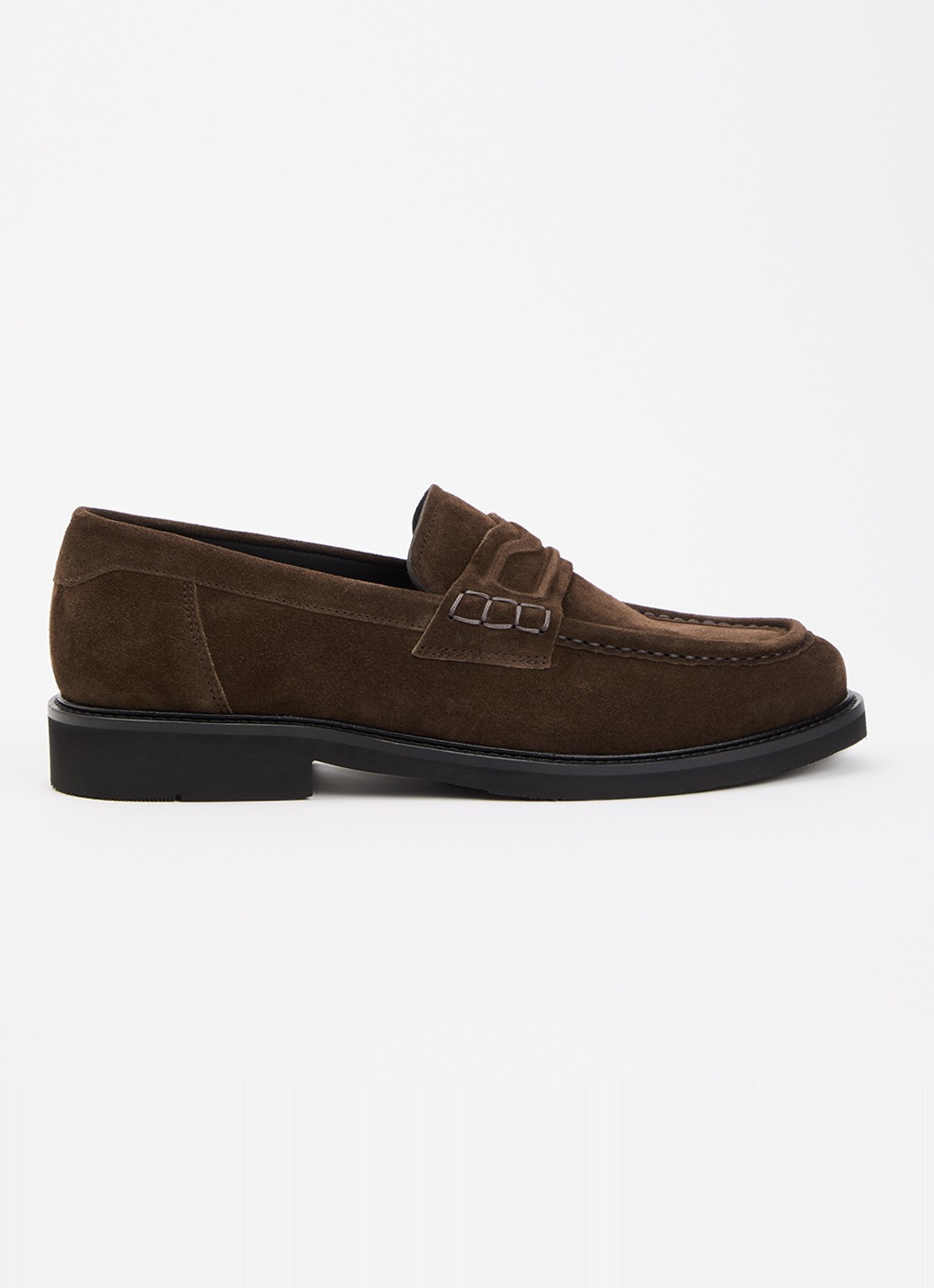 Nubikk Jones Gatsby loafer van suède - voorkant 4 donkerbruin