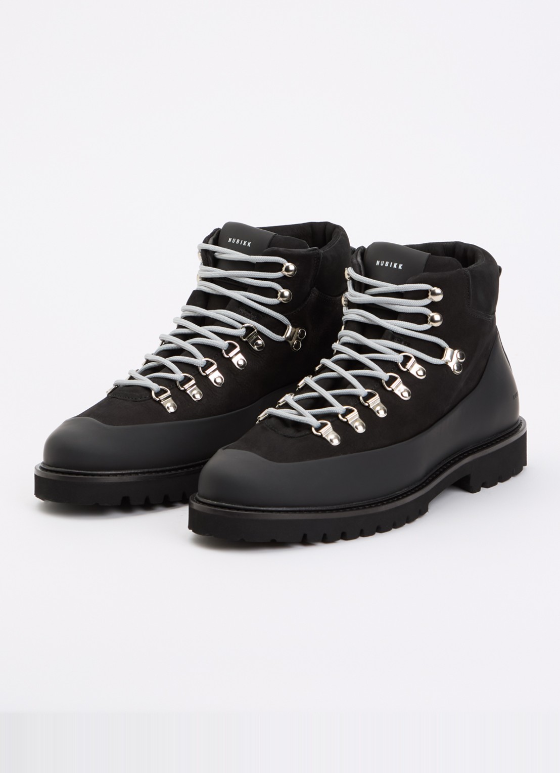Nubikk Logan Chad veterboot van nubuck - detail zwart