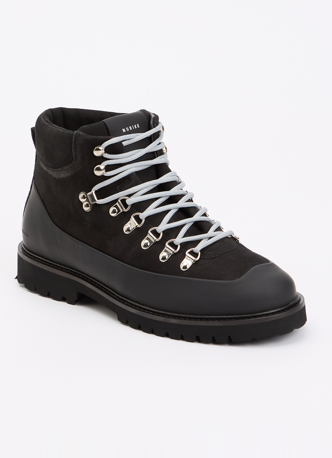 Nubikk Logan Chad veterboot van nubuck - voorkant 3 zwart
