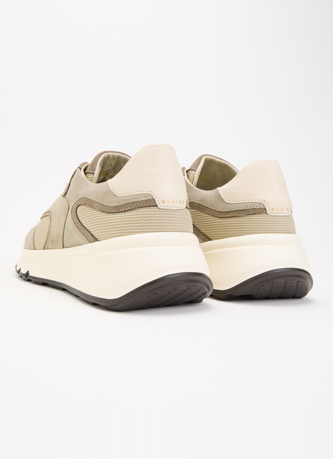 Nubikk Luca Noa sneaker met suède details - achterkant 2 beige