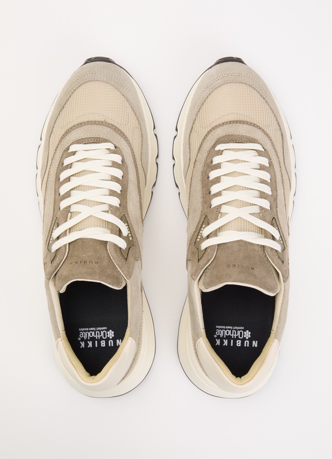 Nubikk Luca Noa sneaker met suède details - detail 4 beige