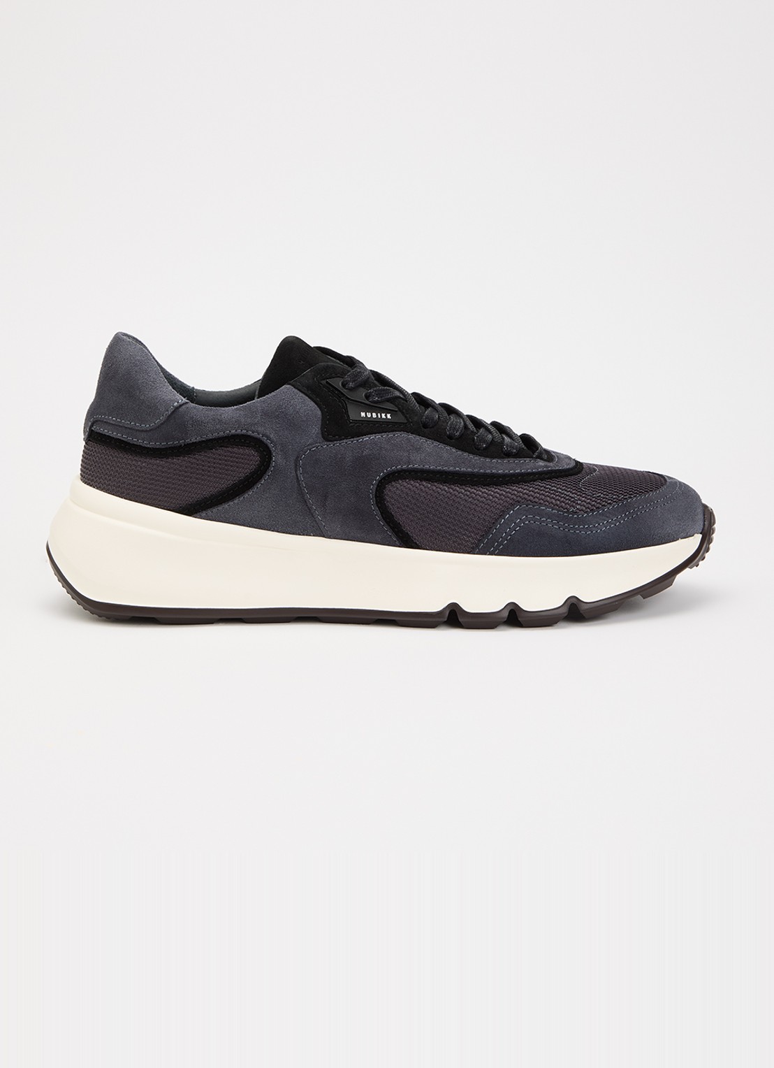 Nubikk Luca Noa sneaker met suède details - voorkant 5 donkerblauw