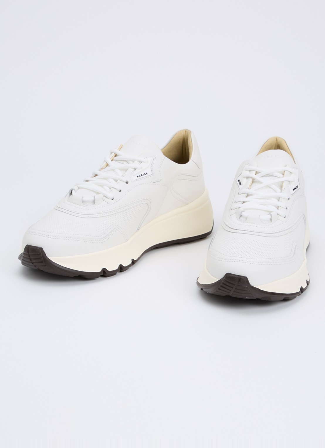 Nubikk Luca Noa sneaker van leer  - detail gebroken wit