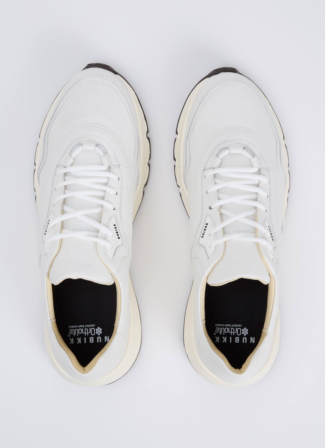 Nubikk Luca Noa sneaker van leer  - detail 2 gebroken wit