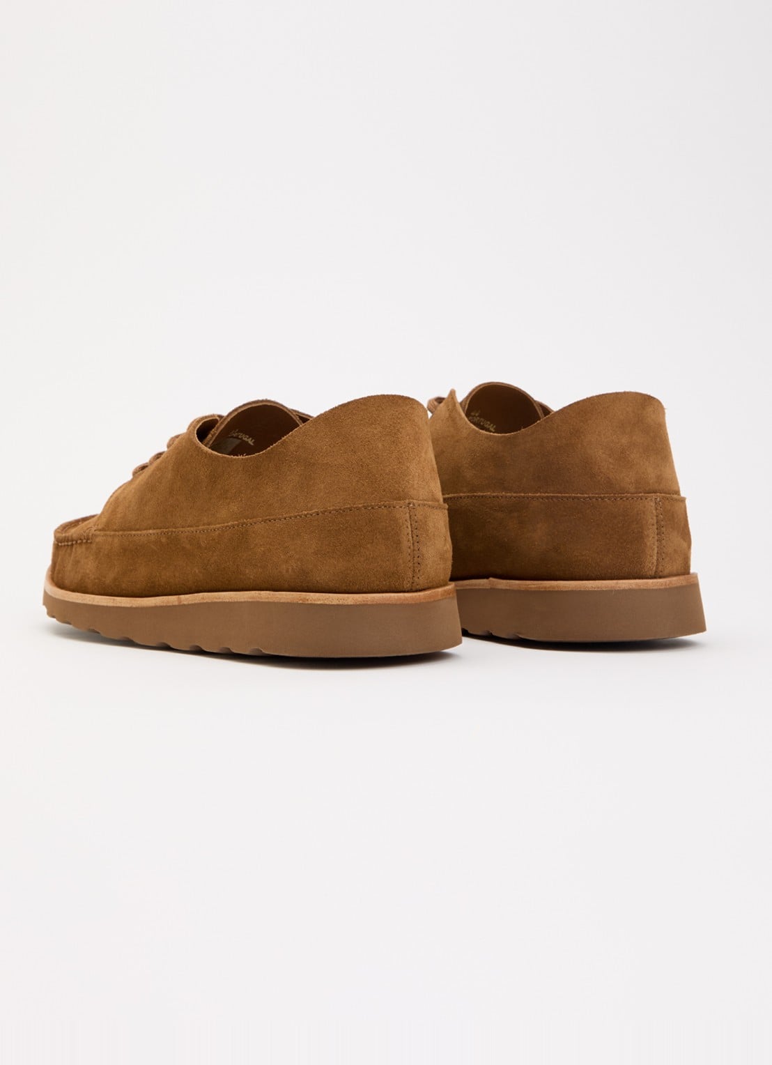 Nubikk Milo Macaw II casual veterschoen van suède - achterkant 5 cognac
