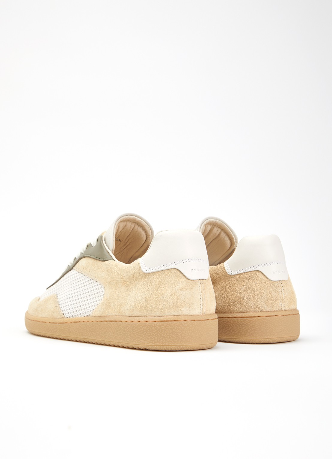 Nubikk Ray Joss sneaker met suède en leren details - achterkant beige