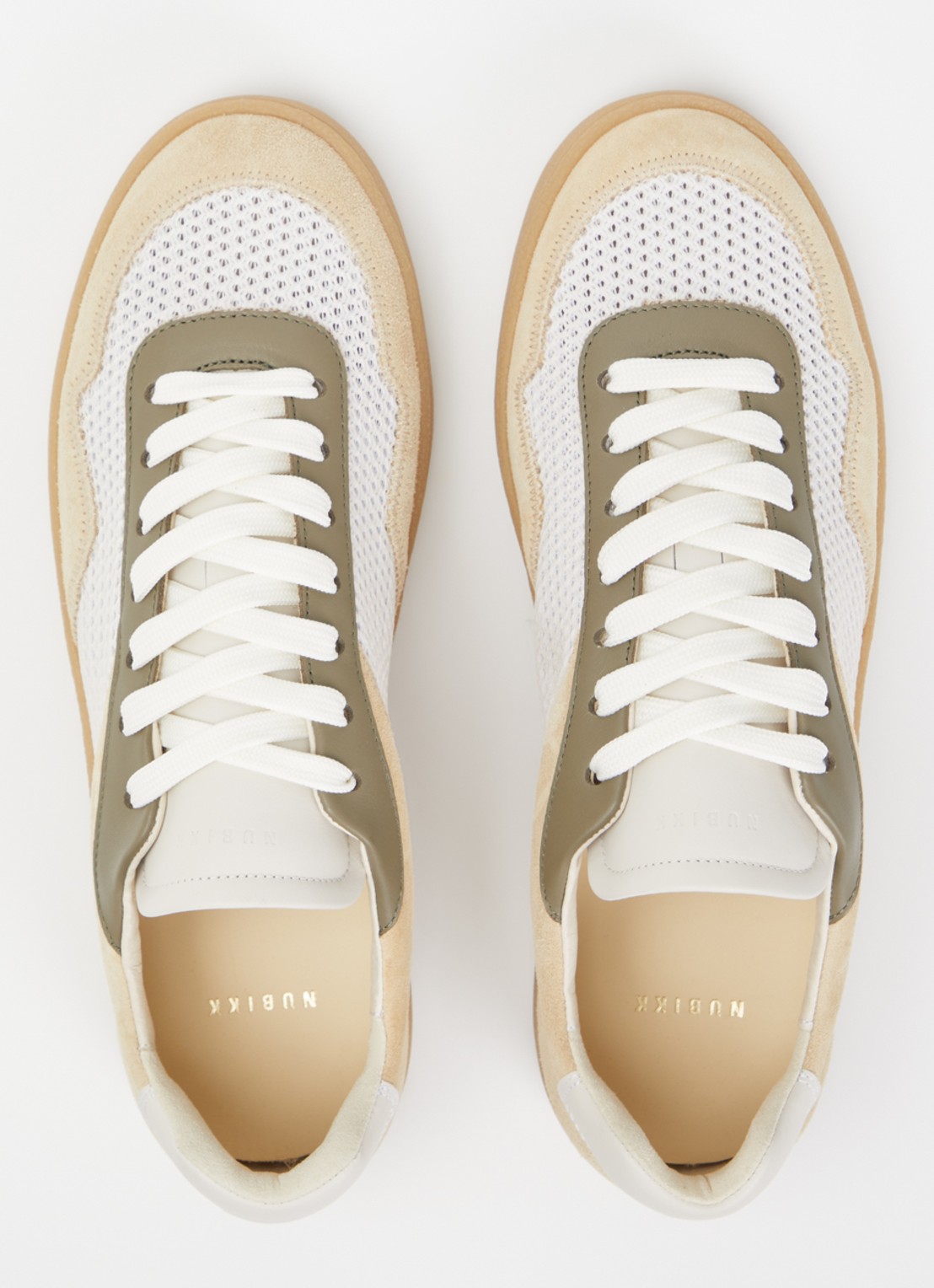 Nubikk Ray Joss sneaker met suède en leren details - detail 4 beige