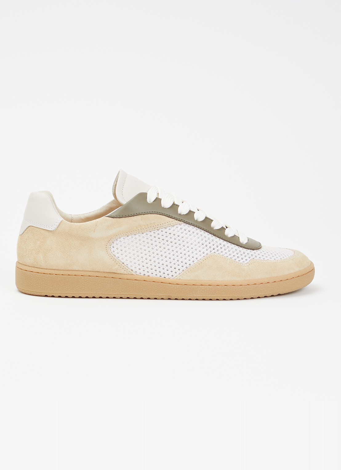 Nubikk Ray Joss sneaker met suède en leren details - voorkant 2 beige