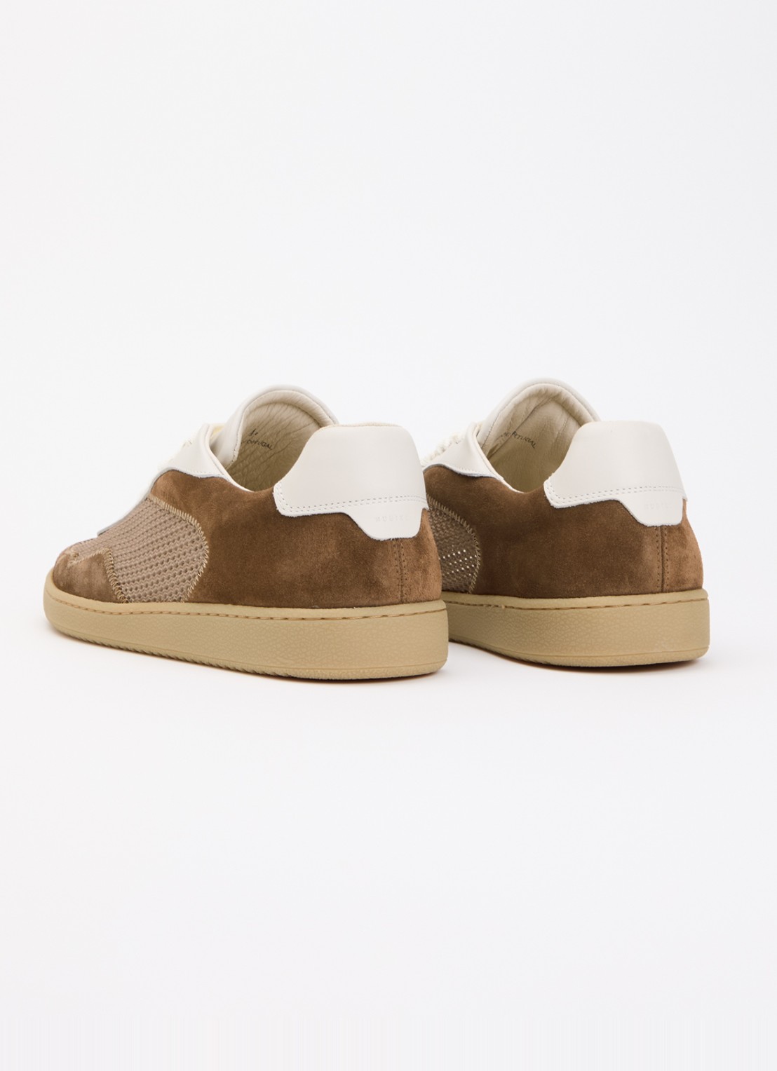 Nubikk Ray Joss sneaker van suéde met details van mesh en leer  - achterkant 5 bruin