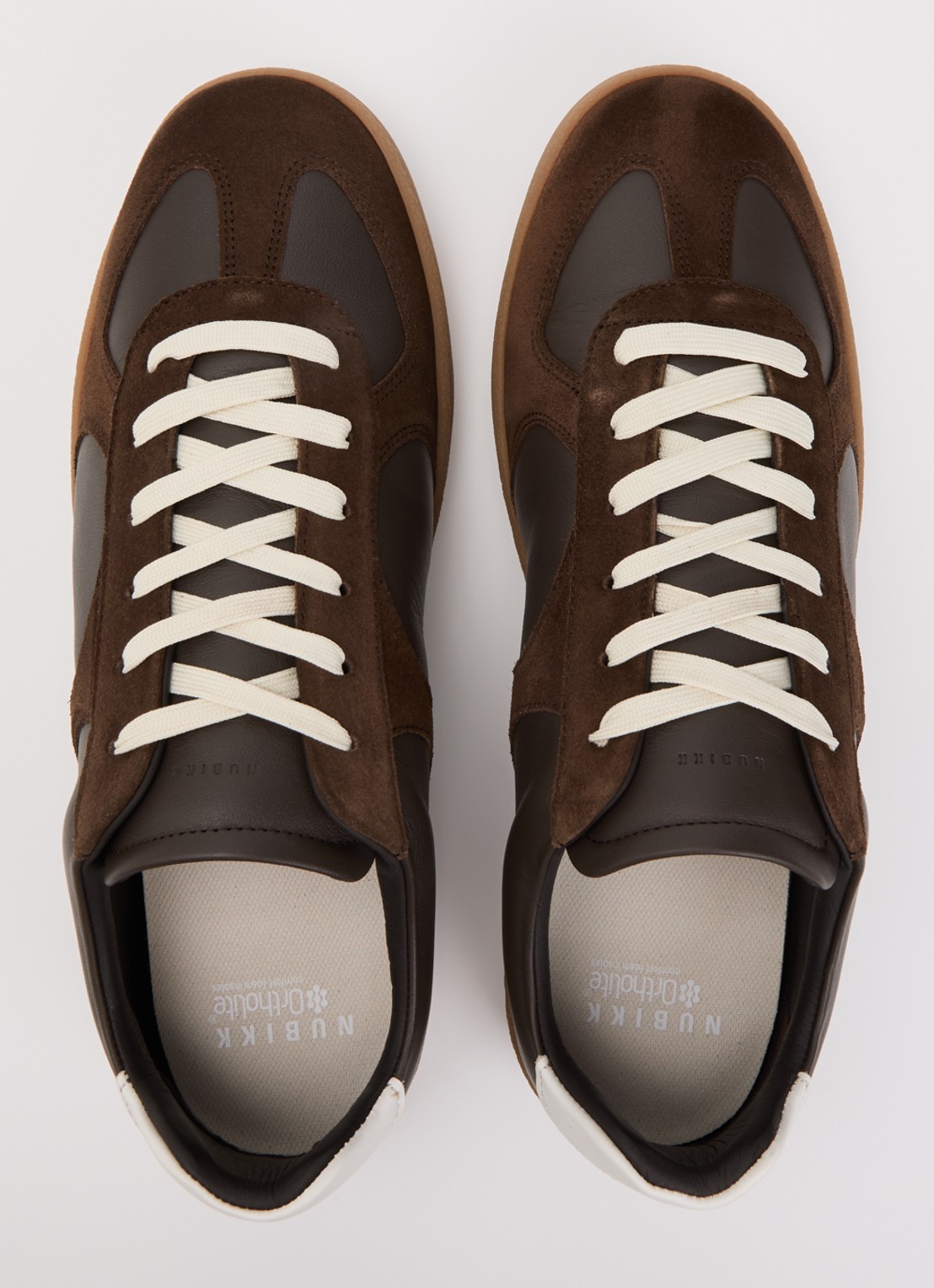 Nubikk Ray Rio sneakers van leer met details van suéde  - detail 3 bruin