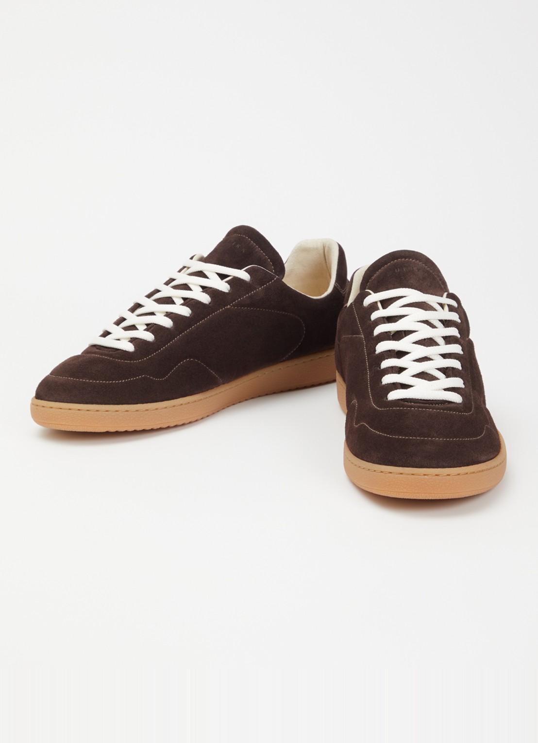 Nubikk Ray Rush sneaker van suède - detail donkerbruin