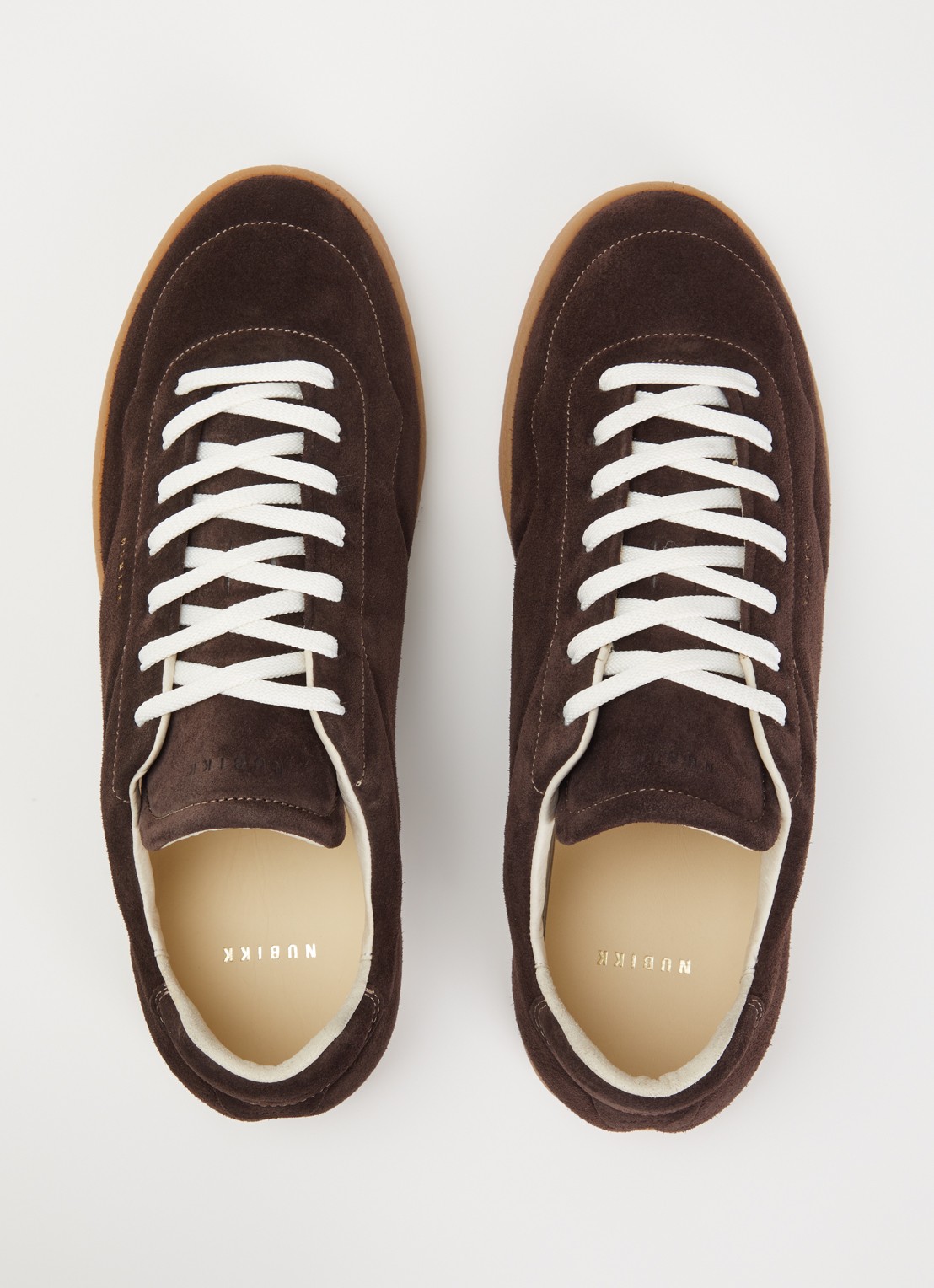 Nubikk Ray Rush sneaker van suède - detail 2 donkerbruin