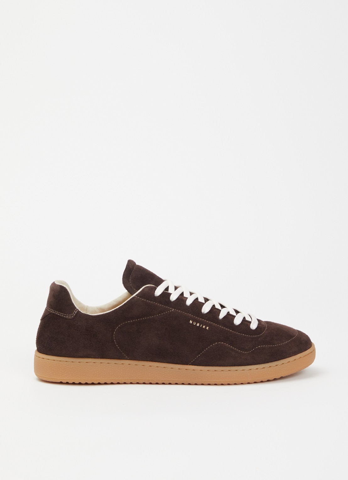 Nubikk Ray Rush sneaker van suède - voorkant 5 donkerbruin