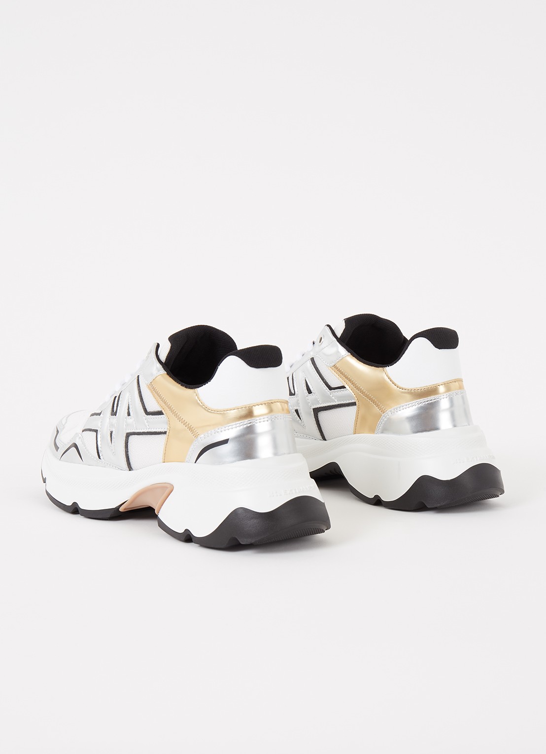 Nubikk Ross Trek Edge sneaker met leren details - detail 3 wit